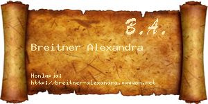 Breitner Alexandra névjegykártya